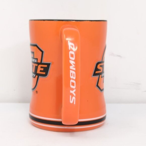 Oklahoma State Cowboys Mug 4.5in Orange Black 3D Raised Logo Coffee Cup - Picture 6 of 7